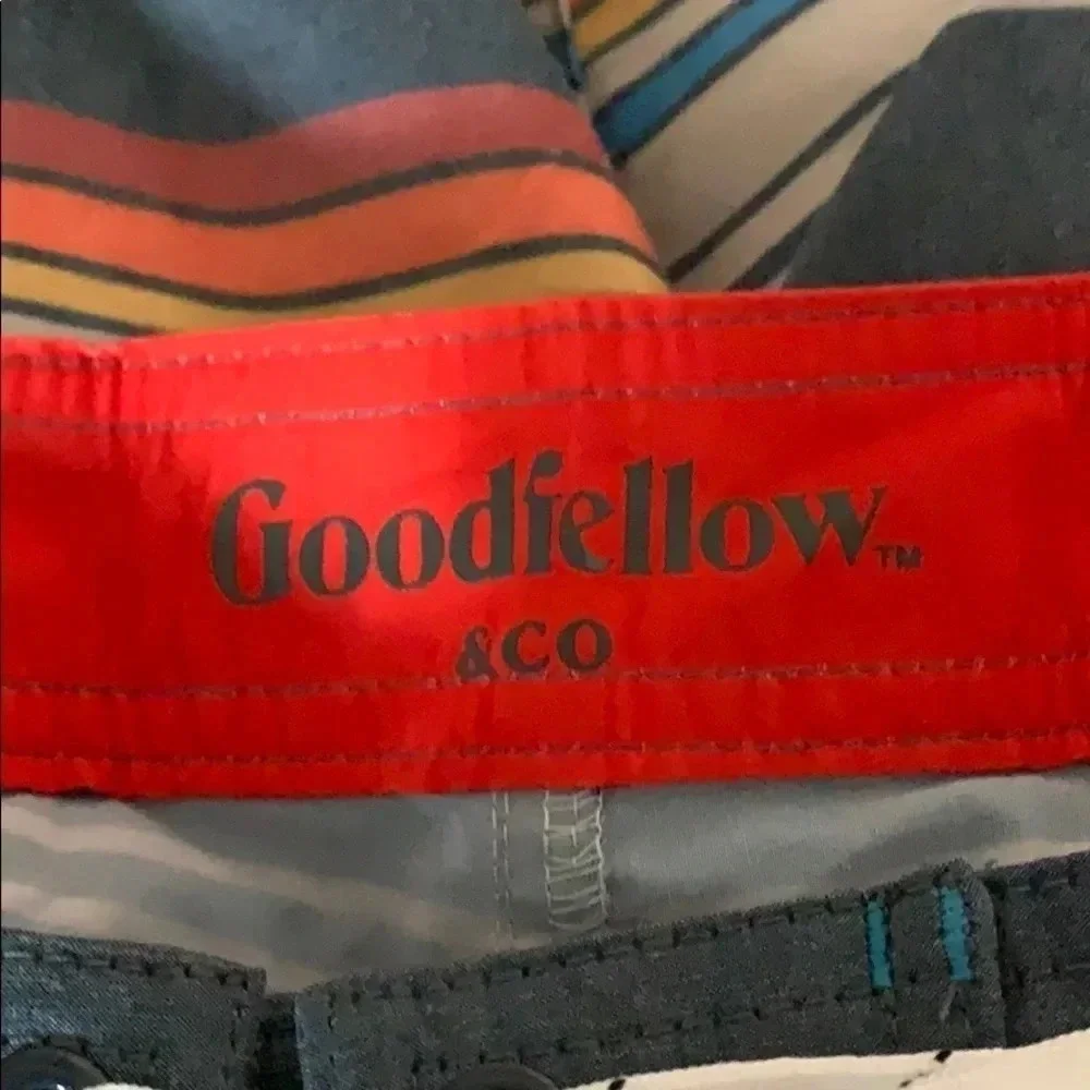 Goodfellow & Co Striped Board Swim Shorts Large NWT